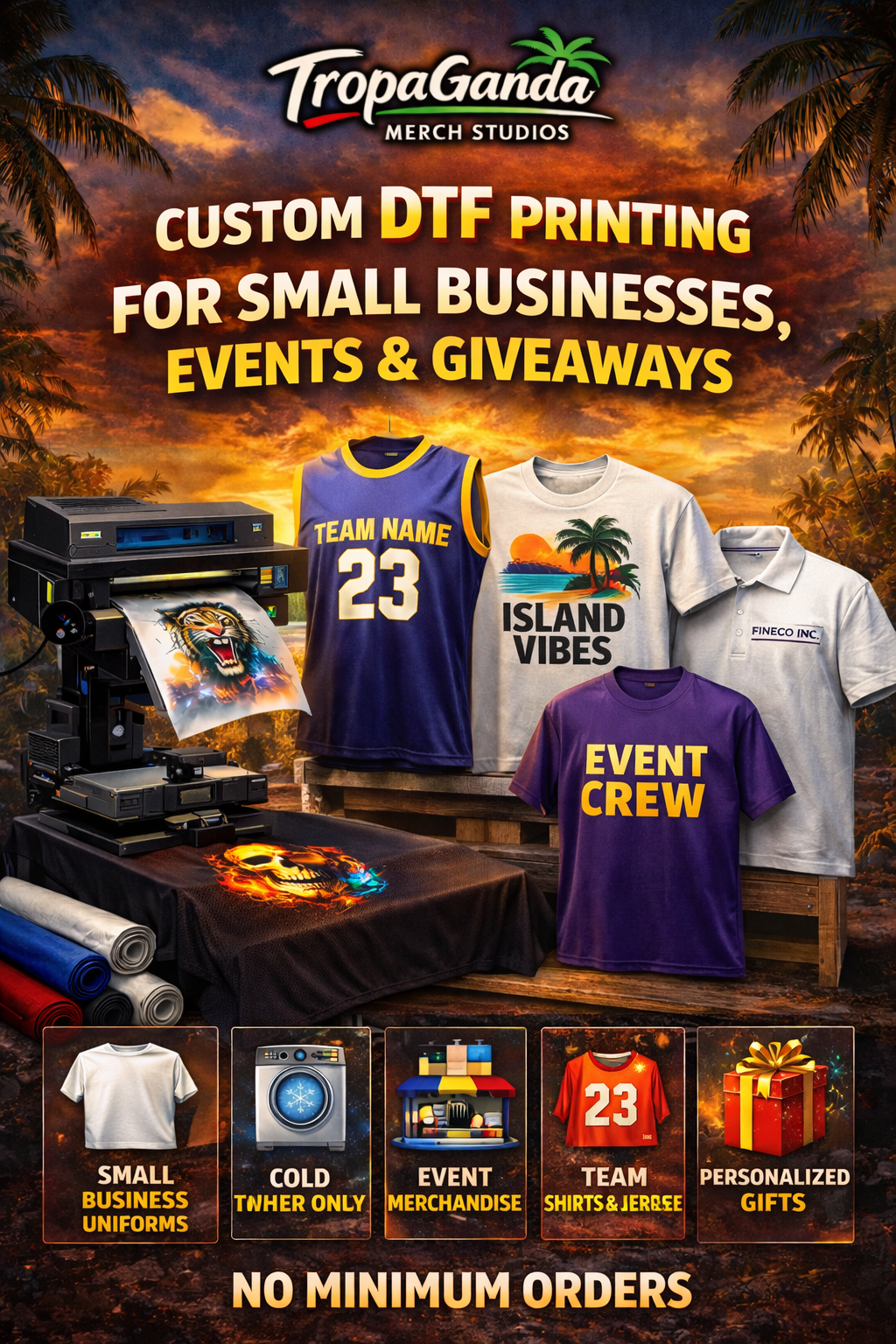 Custom DTF Printing for Small Businesses, Events, and Giveaways