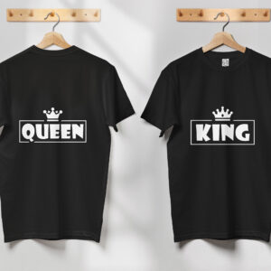 King and Queen Couple Valentine T-Shirt Unisex