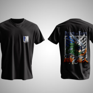 Attack on Titan Survey Corps Blade Strike – Premium Back Print Anime Streetwear T-Shirt | TropaGanda