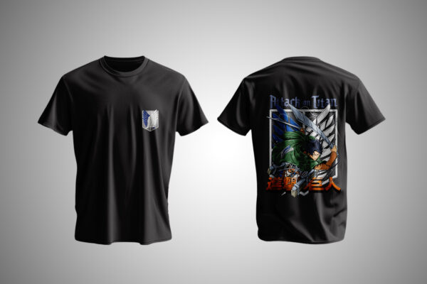 Attack on Titan Survey Corps Blade Strike – Premium Back Print Anime Streetwear T-Shirt | TropaGanda