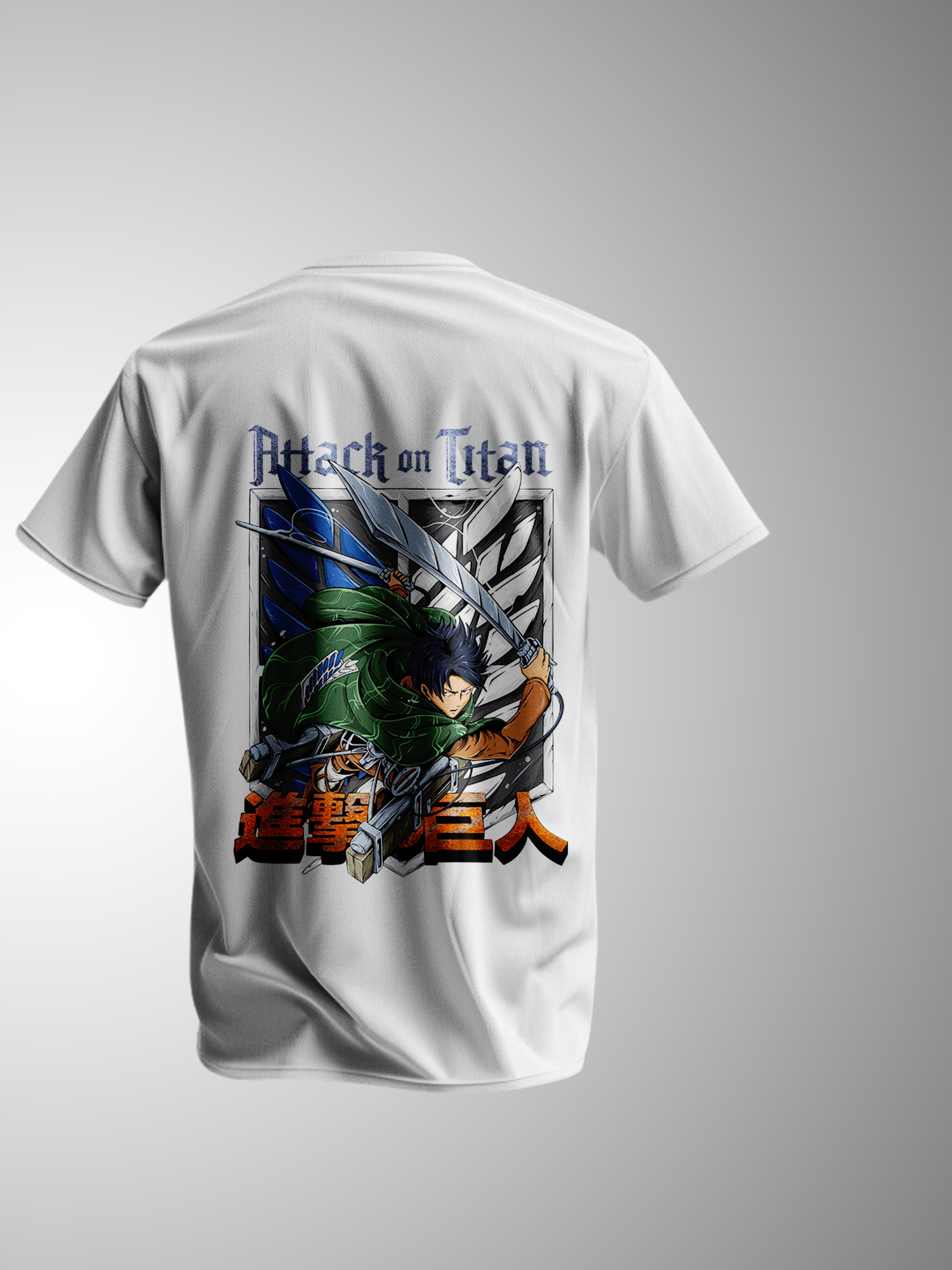 Attack on Titan Survey Corps Blade Strike – Premium Back Print Anime Streetwear T-Shirt | TropaGanda - Image 4