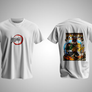 Tropaganda Demon Slayer Water Style Anime Graphic T-Shirt – Black & White Unisex